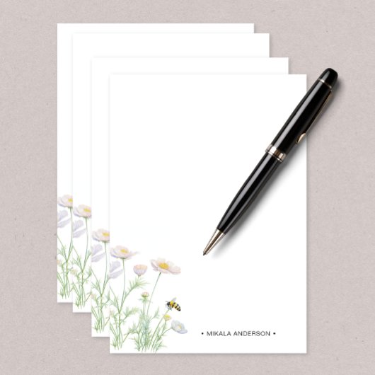 ハニービーパーソナライズされたノートカード サンキューカード