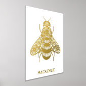 ハニービーパーソナライズされた 箔ポスター (レイダウン)