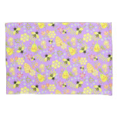 ハニービーパープル 枕カバー (正面)