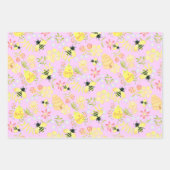 ハニービーピンク ラッピングペーパーシート (正面2)