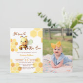 ハニービーファーストおもしろいに誕生日 招待状 (スタンド正面)