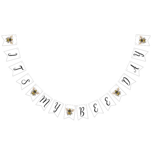 ハニービーファースト誕生日バンティングフラッグ バンティングフラッグ (全)