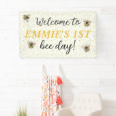 ハニービーファースト誕生日ビニールバナー 横断幕 (インサイチュ)