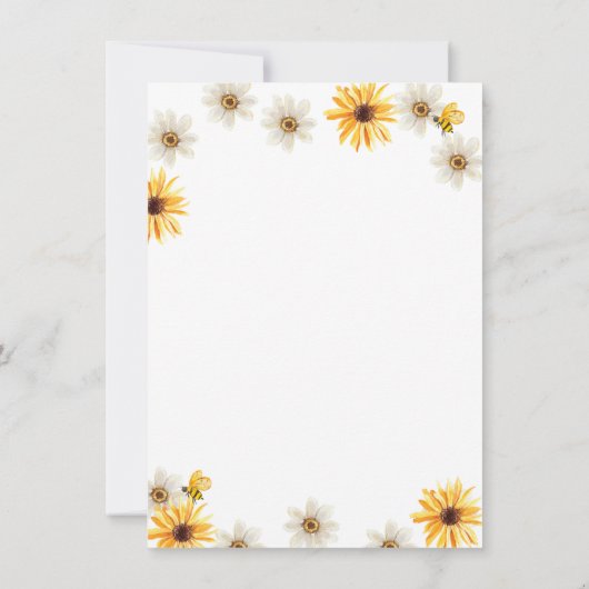 ハニービーファースト誕生日-デイジービー誕生日 招待状 (裏面)