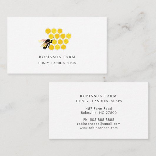 ハニービーファームのロゴ名刺 名刺 (正面/裏面)