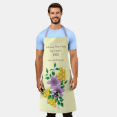 ハニービーファームイエローラベンダー エプロン (着用した状態)