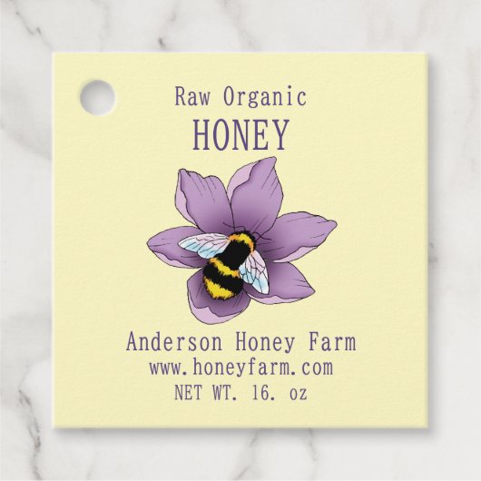 ハニービーファームイエローラベンダー フェイバータグ (正面)