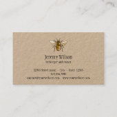 ハニービーファームビーキーパーアピアリストミツバチ 名刺 (裏面)