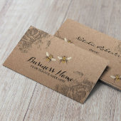 ハニービーファームヴィンテージフローラ素朴クラフト 名刺