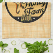 ハニービーファーム名パーソナライズされたスイートビーハイブ キッチンタオル (折り畳み)