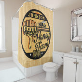 ハニービーファーム名パーソナライズされたスイートビーハイブ シャワーカーテン (インサイチュ)