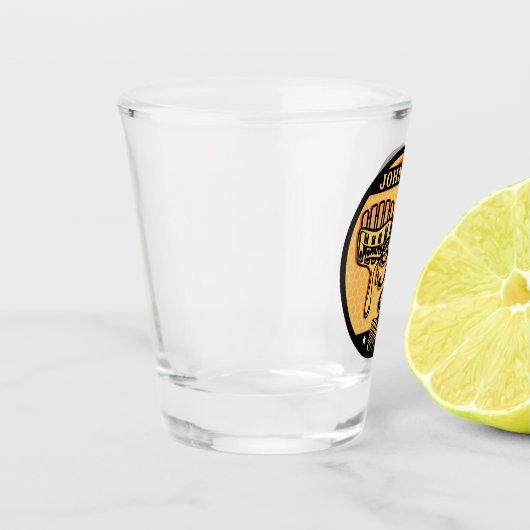 ハニービーファーム名パーソナライズされたスイートビーハイブ ショットグラス (左)