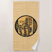 ハニービーファーム名パーソナライズされたスイートビーハイブ ビーチタオル (正面)