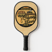 ハニービーファーム名パーソナライズされたスイートビーハイブ ピックルボールラケット (裏面)