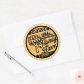 ハニービーファーム名パーソナライズされたスイートビーハイブ ラウンドシール (封筒)