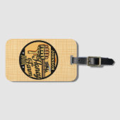 ハニービーファーム名パーソナライズされたスイートビーハイブ ラゲッジタグ (正面横)