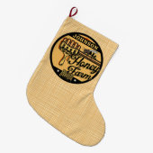 ハニービーファーム名パーソナライズされたスイートビーハイブ ラージクリスマスストッキング (正面 (吊り時))