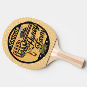 ハニービーファーム名パーソナライズされたスイートビーハイブ 卓球ラケット (横)