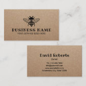 ハニービーファーム養蜂家養蜂ク素朴ラフト 名刺 (正面/裏面)