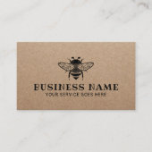 ハニービーファーム養蜂家養蜂ク素朴ラフト 名刺 (正面)