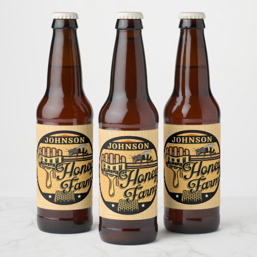 ハニービーファーム 名前入り NAME スイート ビー・ハイヴ ビールラベル (ボトル)