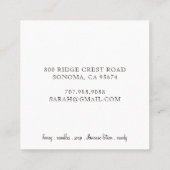 ハニービーフラワーハニープロダクツスクエアビジネスC スクエア名刺 (裏面)