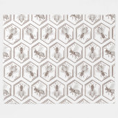 ハニービーフリースブランケット フリースブランケット (正面(横))