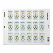 ハニービーフローラガーデンハニカムパターン ラベル (フルシート)