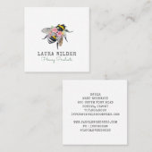 ハニービーフローラスクエアビジネスカード スクエア名刺 (正面/裏面)