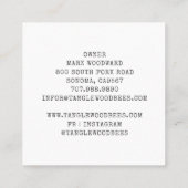 ハニービーフローラスクエアビジネスカード スクエア名刺 (裏面)