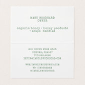 ハニービーフローラスクエアビジネスカード 名刺 (内部フラット)