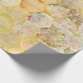 ハニービーフローラハニカムビーハイブ ラッピングペーパー (角)