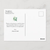 ハニービーフローラベビーシャワーありがとうはがき ポストカード (裏面)