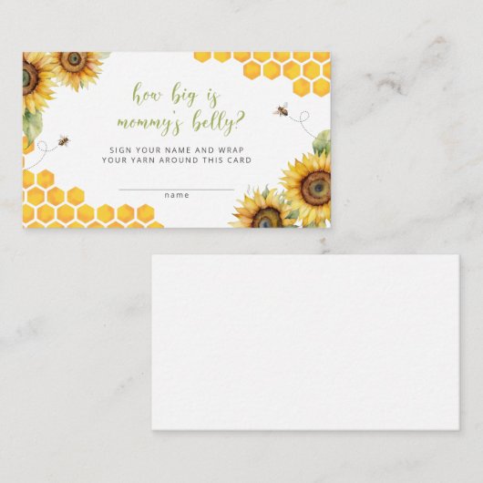 ハニービーフローラママのベリーゲームの大きさ エンクロージャーカード (正面/裏面)