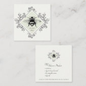 ハニービーフローラロゴスキンケア製品スクエア スクエア名刺 (正面/裏面)