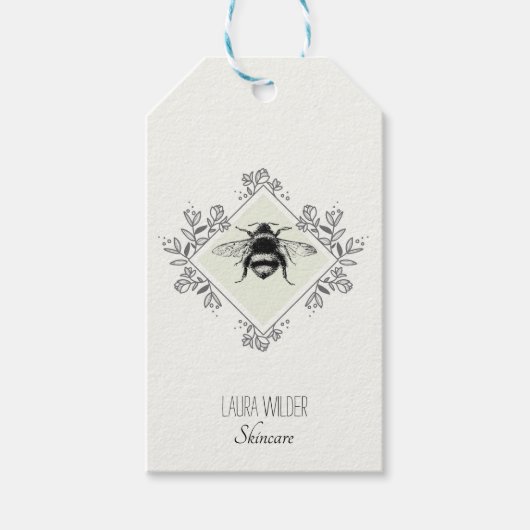 ハニービーフローラロゴスキンケア製品 ギフトタグ (正面)