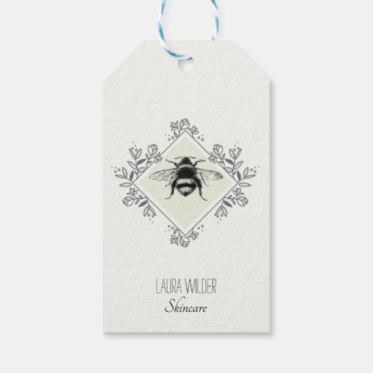 ハニービーフローラロゴスキンケア製品 ギフトタグ (裏面)