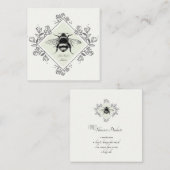 ハニービーフローラロゴスキンケア製品 スクエア名刺 (正面/裏面)