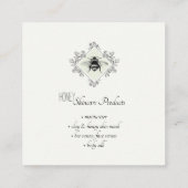 ハニービーフローラロゴスキンケア製品 スクエア名刺 (裏面)