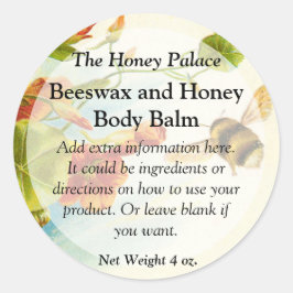 ハニービーフローラ浴製品ラベル ラウンドシール