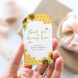 ハニービーフローラ赤ちゃんシャワーありがとう ギフトタグ