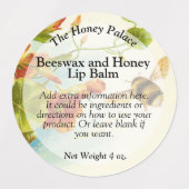 ハニービーフローラ防水リップバーム錫ラベル ラベル (デザイン2)