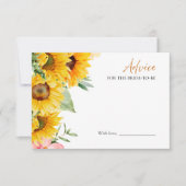 ハニービーブライダルシャワーアドバイスザブライドカード 招待状 (正面)