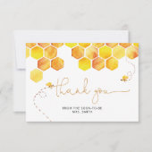 ハニービーブライダルシャワーサンキューカード サンキューカード (正面)
