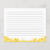 ハニービーブライダルシャワーレシピカード (裏面)