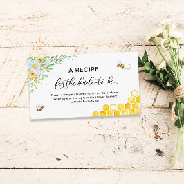 ハニービーブライダルシャワーレシピリクエスト エンクロージャーカード