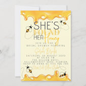 ハニービーブライダルシャワー招待 招待状 (正面)