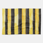 ハニービーブラック金ゴールドイエロークリスマス キッチンタオル (横)