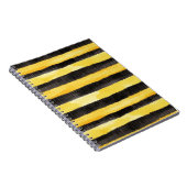 ハニービーブラック金ゴールドイエロークリスマス ノートブック (右側)