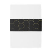 ハニービーブラック金ゴールド招待状用帯 招待状ベリーバンド (裏面例)